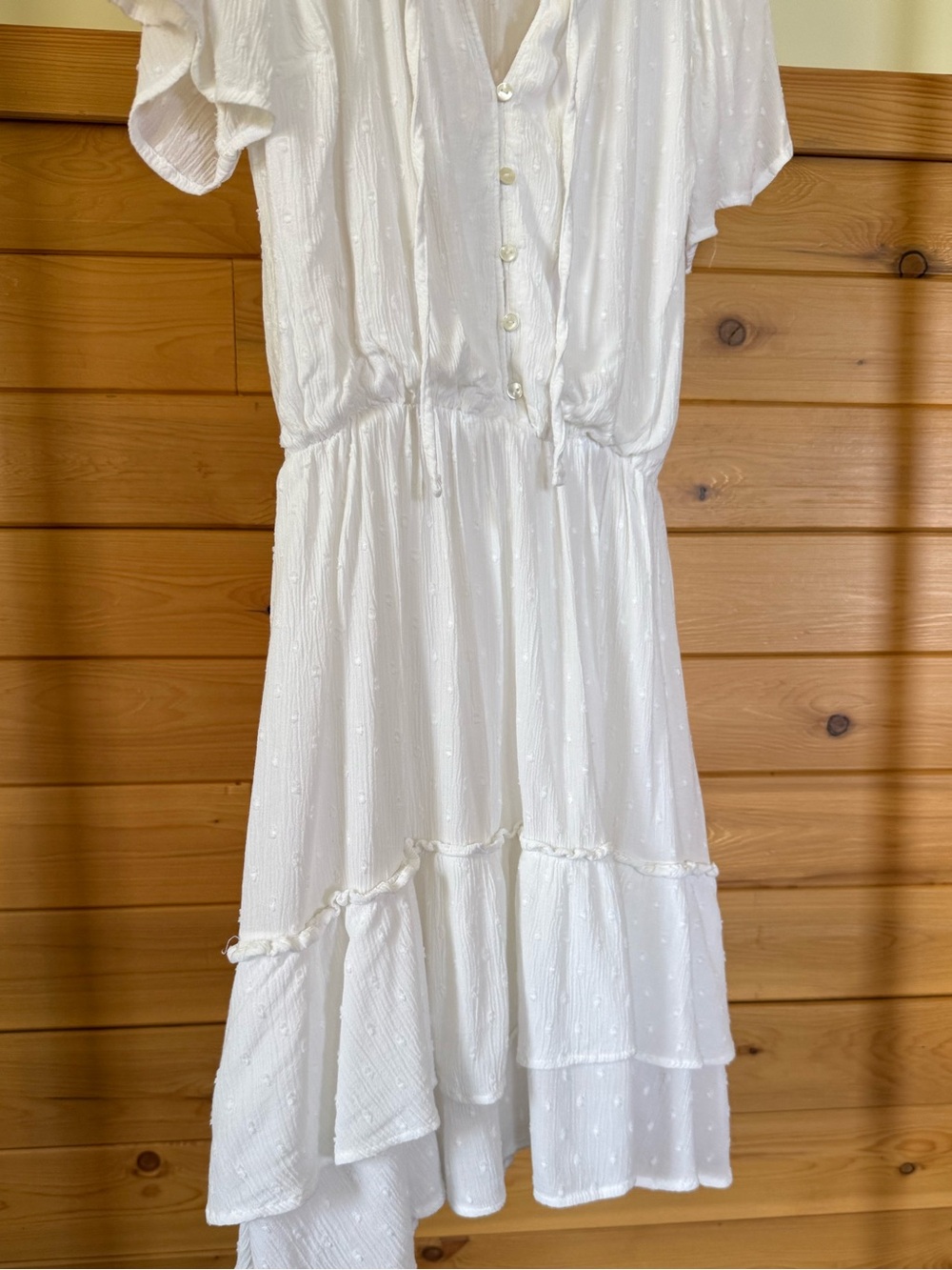 Abercrombie & Fitch Swiss Dot Tiered Mini Dress - Picture 3 of 8